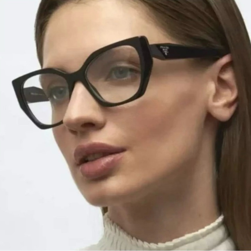 Prada Black Cat-Eye Glasses